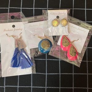 Fashion Jewelry Vibrant Tassel and Teardrop Earrings